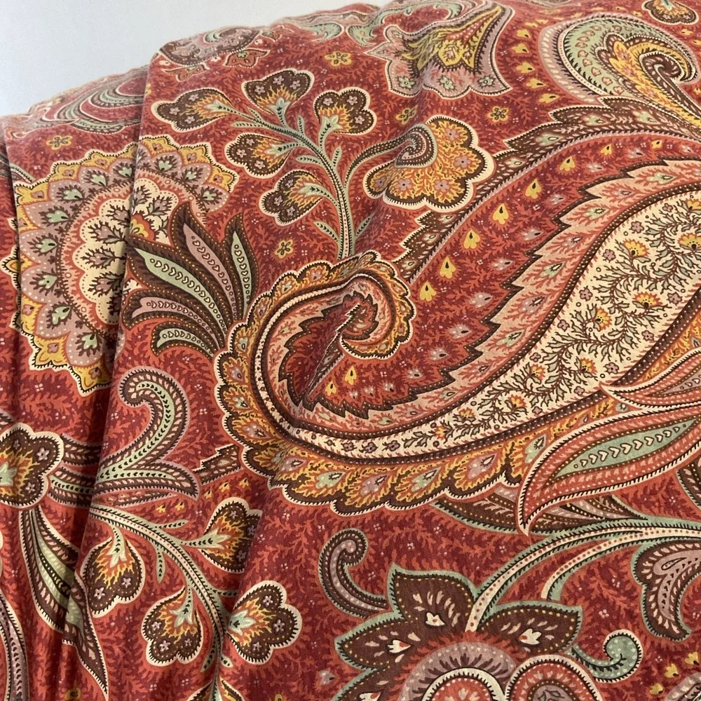 VTG LRL Ralph Lauren Comforter Queen Pirouette Red Paisley Reversible *read*‎
